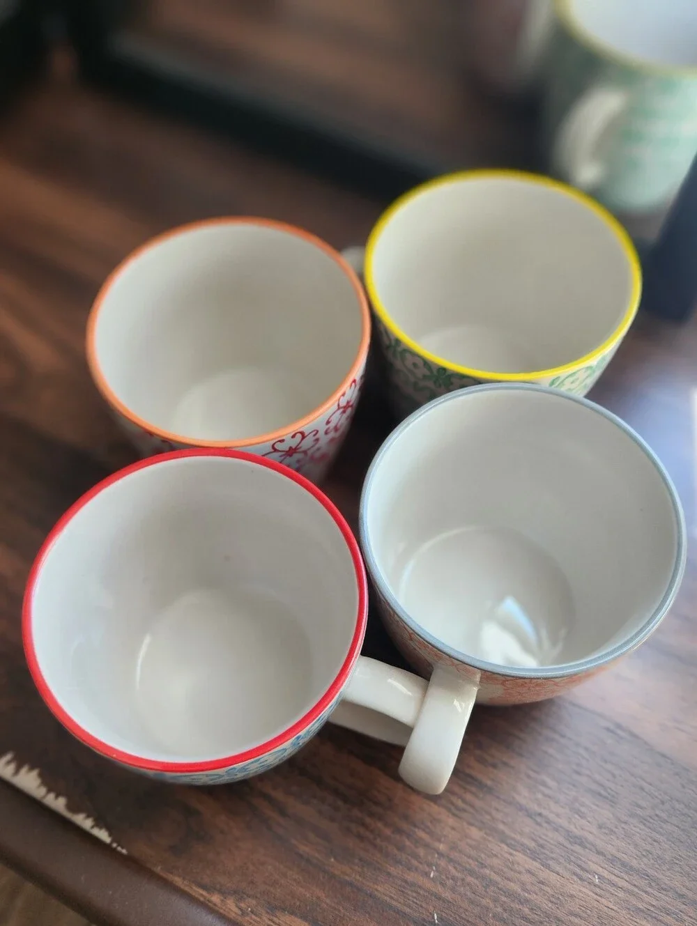 Floral Mug Set - Bloomingville Stoneware Cozy Cottagecore Colorful NEW